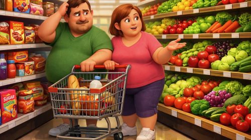 consumidors en super (imatges de chat gpt)